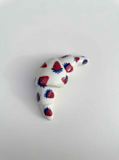 Croissant en céramique - Fraises