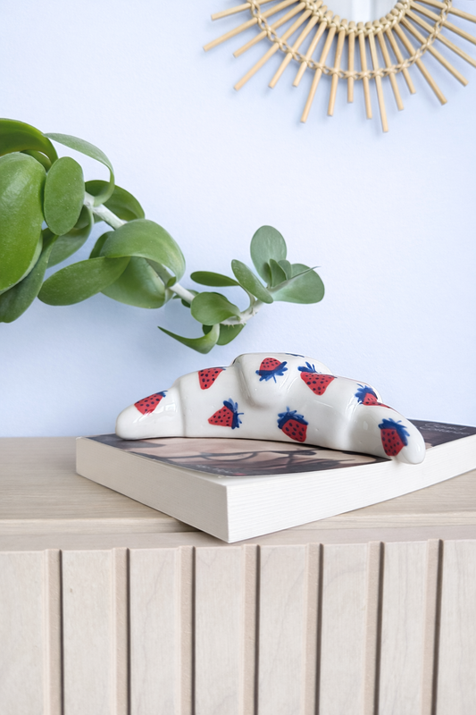 Croissant en céramique - Fraises