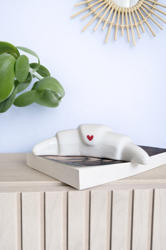 Croissant en céramique - Amour