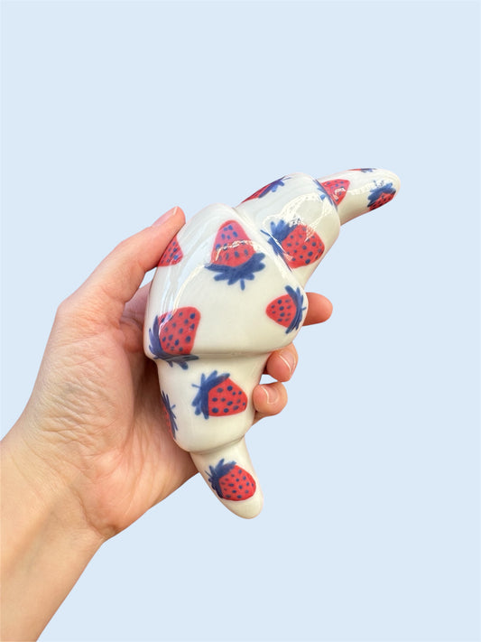 Croissant en céramique - Fraises